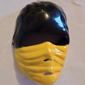 Mortal Kombat Mask Inspired Yellow Black Halloween Ninja